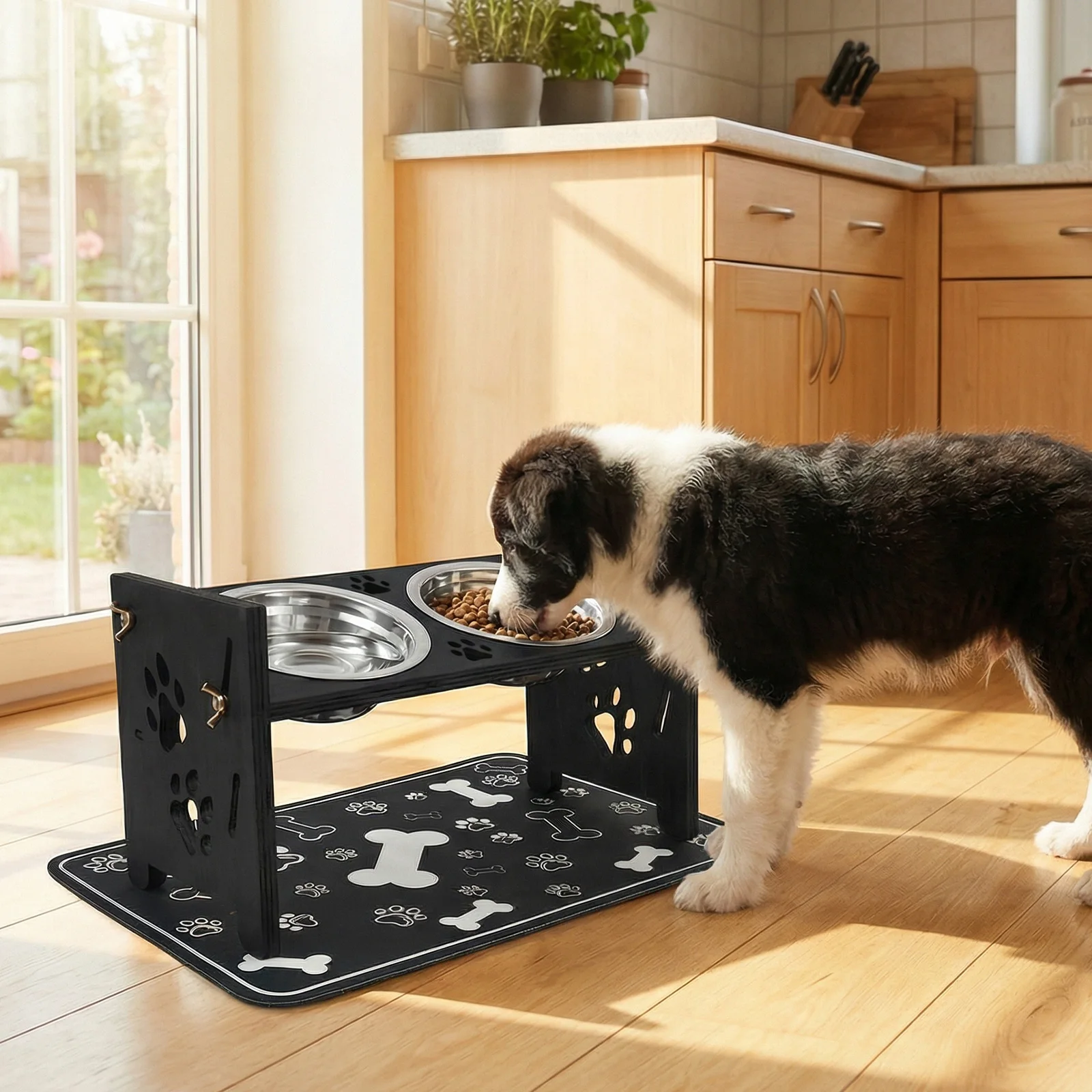 Elevated Dog Feeder Bowls Adju - Royal Canin Food Medium recension och pris