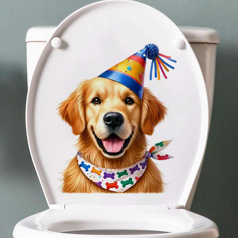 Happy Birthday Golden Retrieve - Pvc Panel Background recension och pris